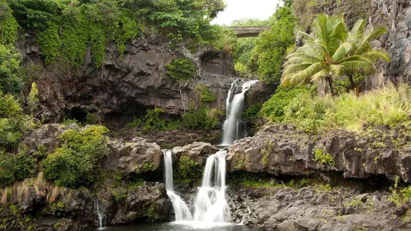 waterfalls on the way to hana